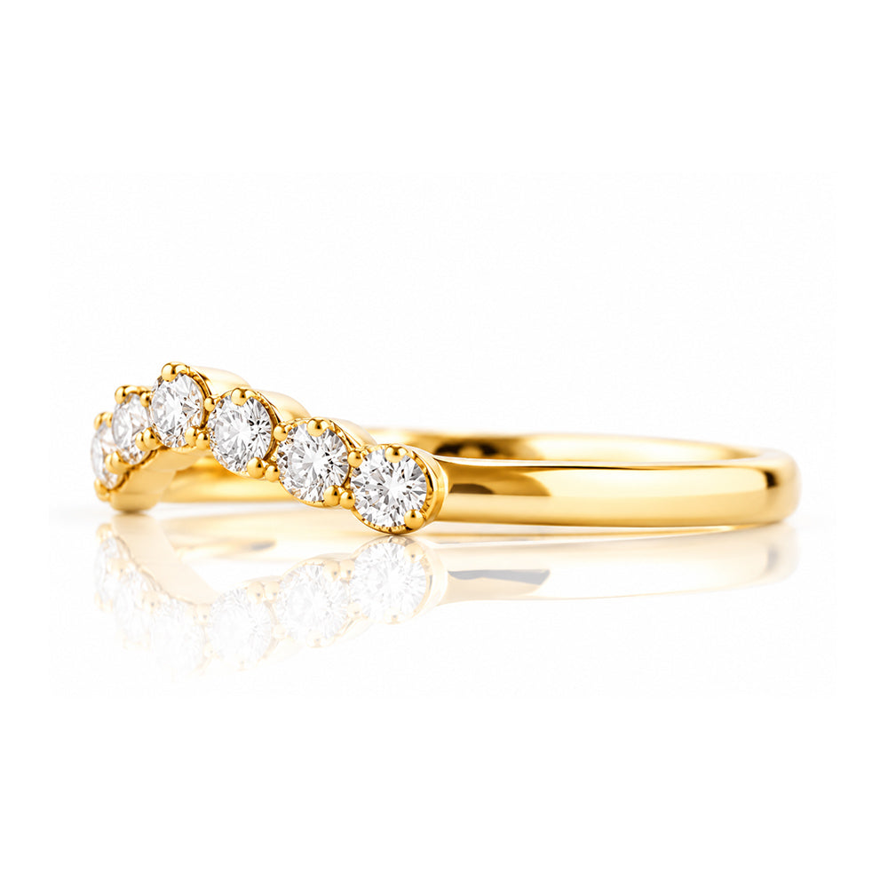 Camilla, a Lab Diamond Curved Wedding Ring - Victoria's Jewellery