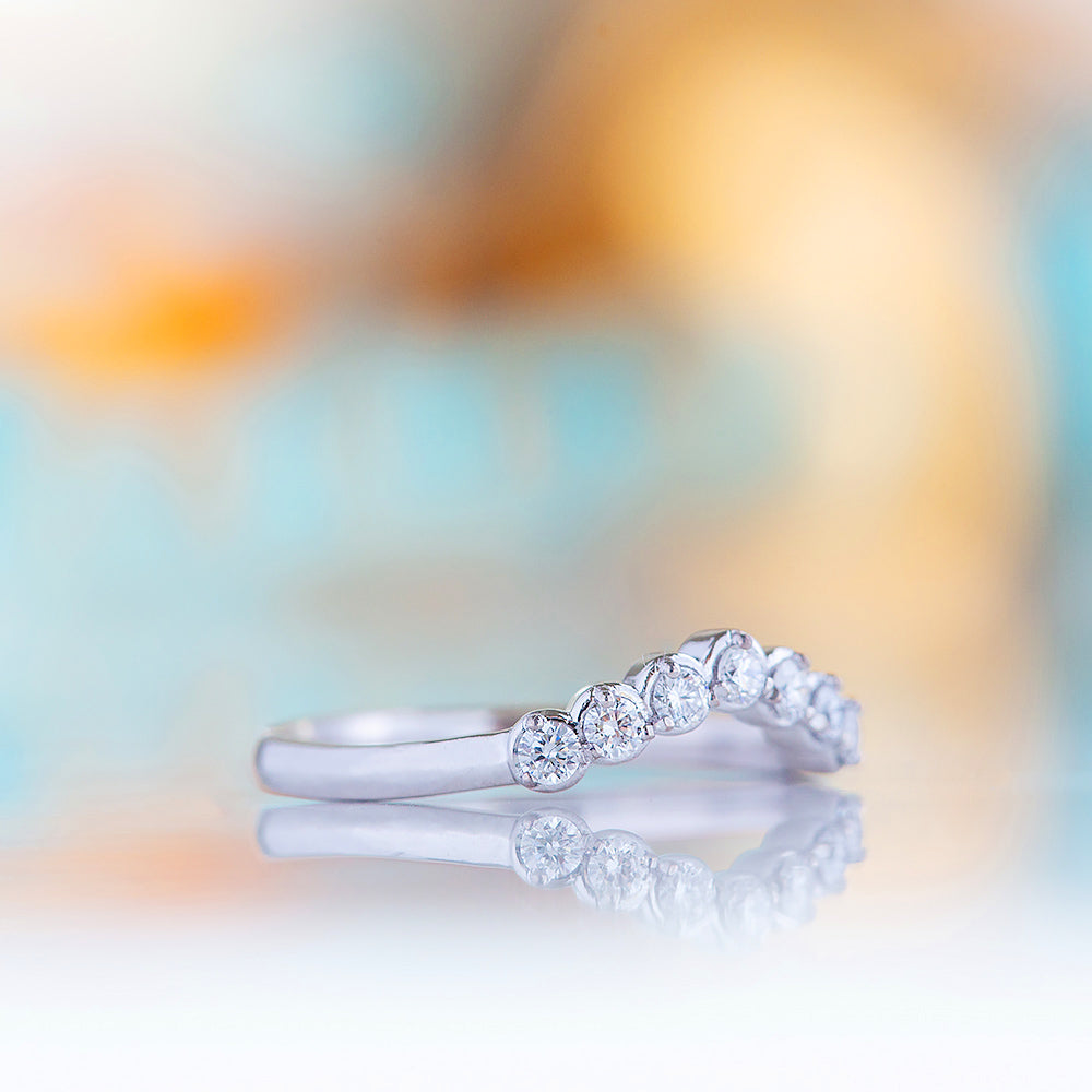 Camilla, a Lab Diamond Curved Wedding Ring - Victoria's Jewellery