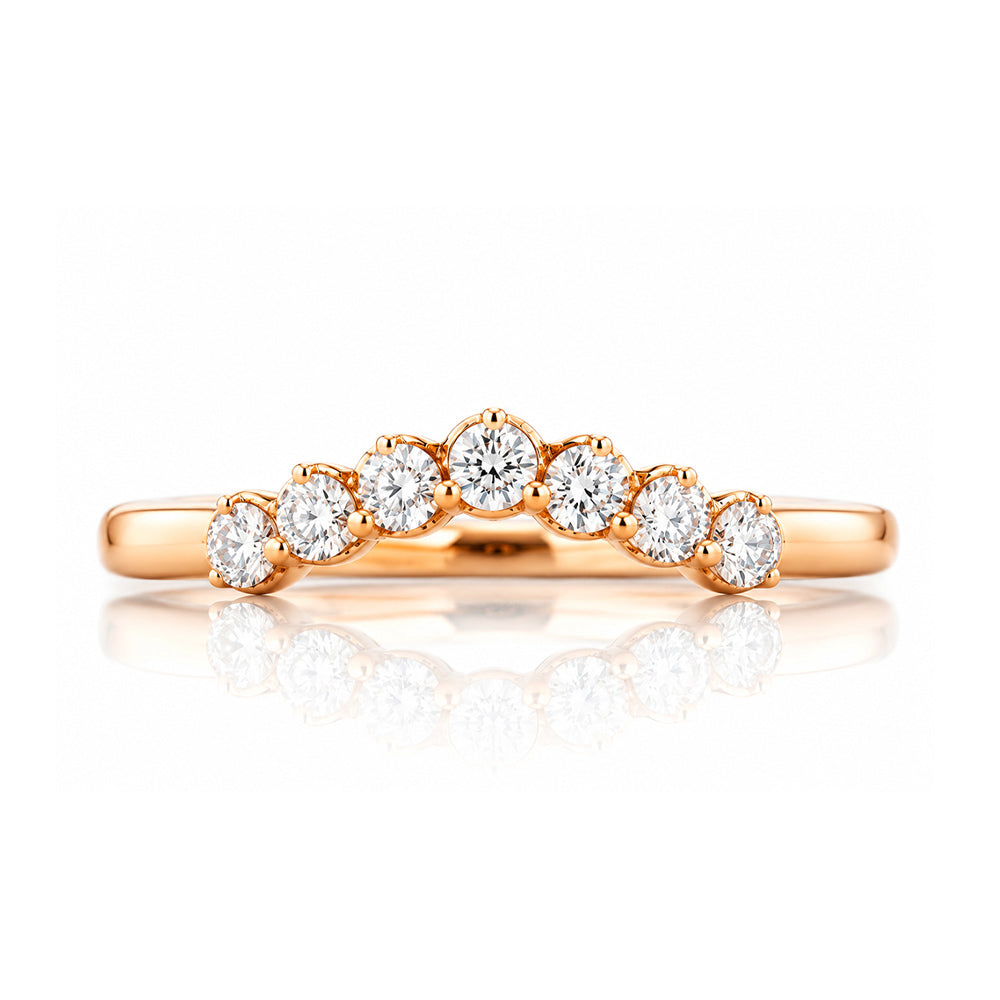 Camilla, a Lab Diamond Curved Wedding Ring - Victoria's Jewellery