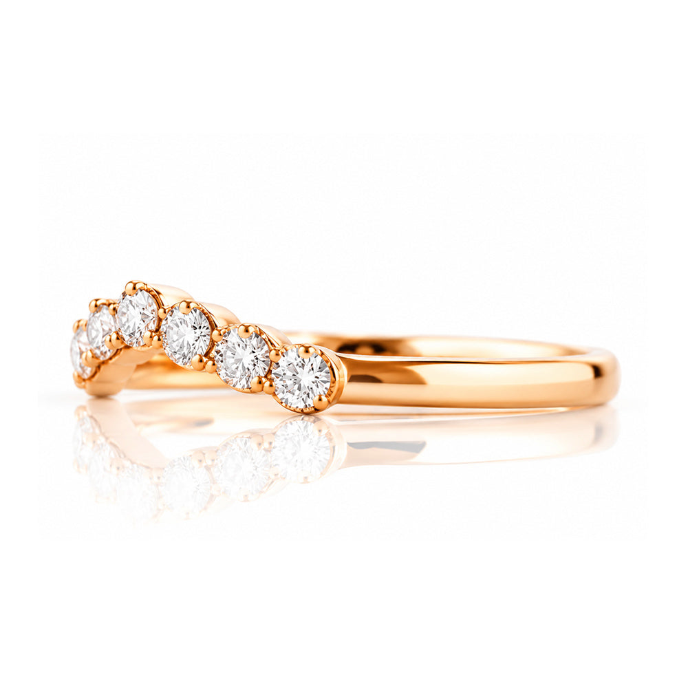 Camilla, a Lab Diamond Curved Wedding Ring - Victoria's Jewellery