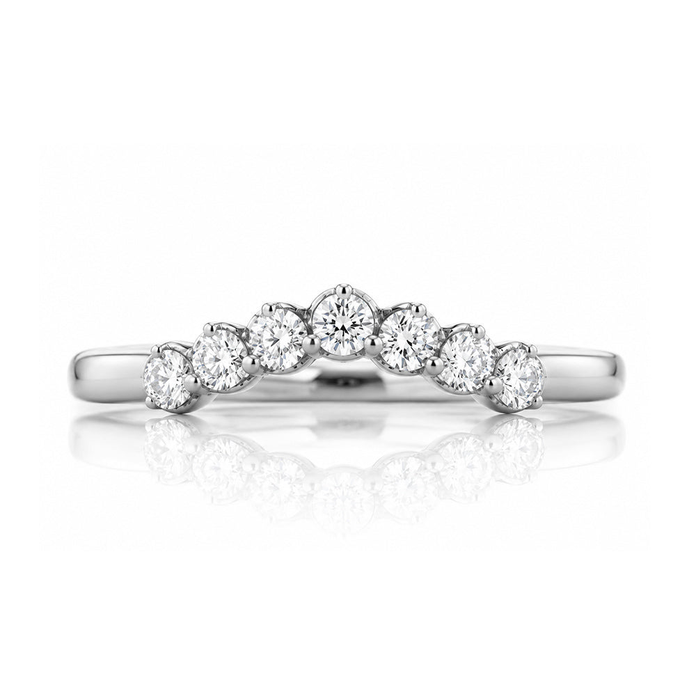 Camilla, a Lab Diamond Curved Wedding Ring - Victoria's Jewellery