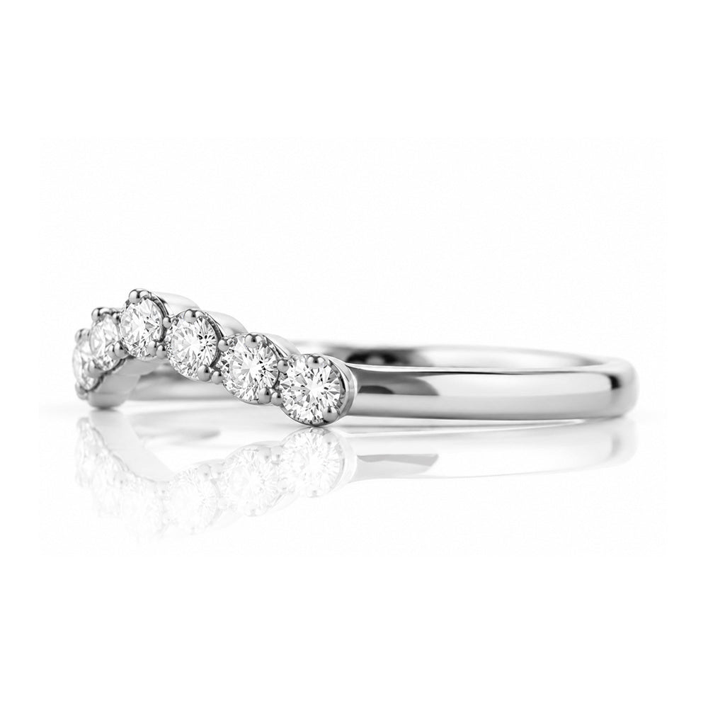 Camilla, a Lab Diamond Curved Wedding Ring - Victoria's Jewellery