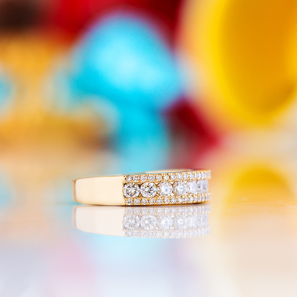 Sofia, a Lab Diamond Half Eternity Ring - Victoria's Jewellery