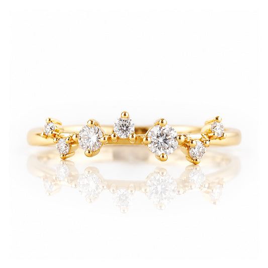 The Scatter, a Lab Diamond Wedding Band - Victoria's Jewellery