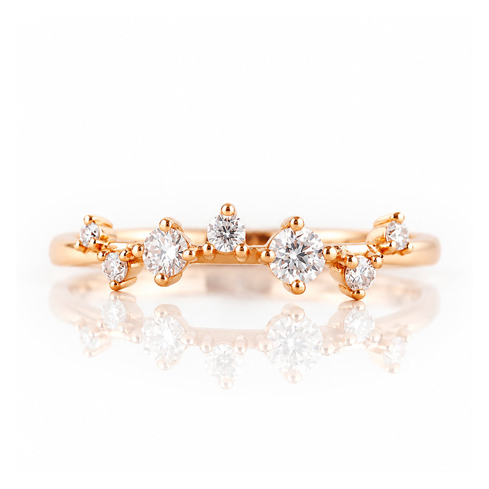 The Scatter, a Lab Diamond Wedding Band - Victoria's Jewellery