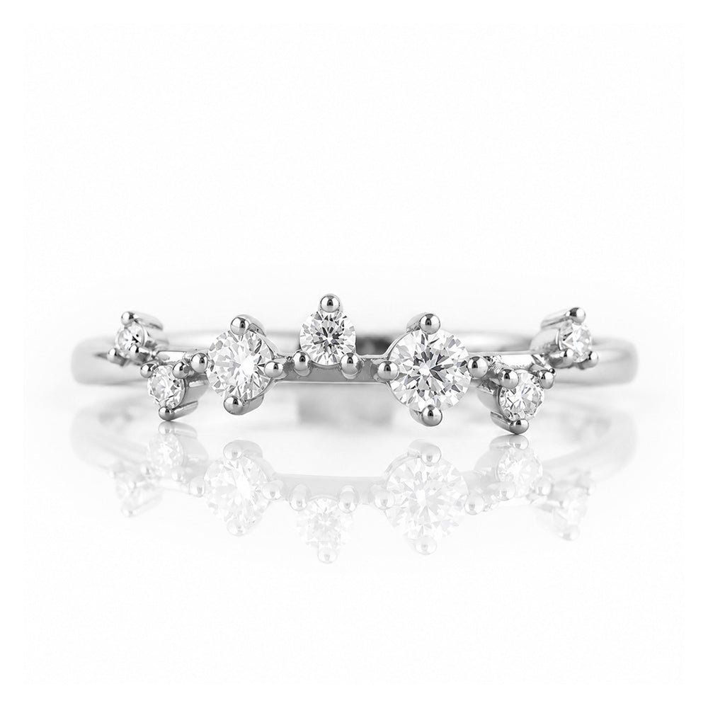 The Scatter, a Lab Diamond Wedding Band - Victoria's Jewellery