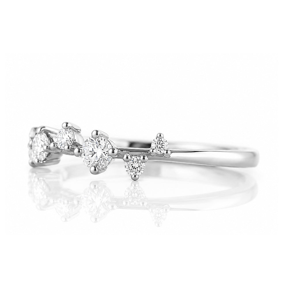 The Scatter, a Lab Diamond Wedding Band - Victoria's Jewellery