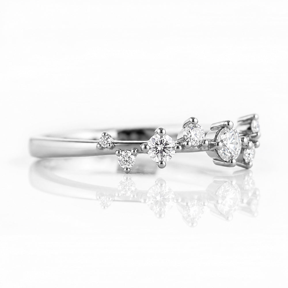 The Scatter, a Lab Diamond Wedding Band - Victoria's Jewellery