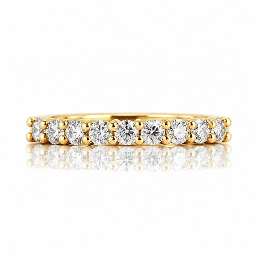 Libby, a Mined Diamond Half Eternity Wedding Band Ring - Victoria's Jewellery
