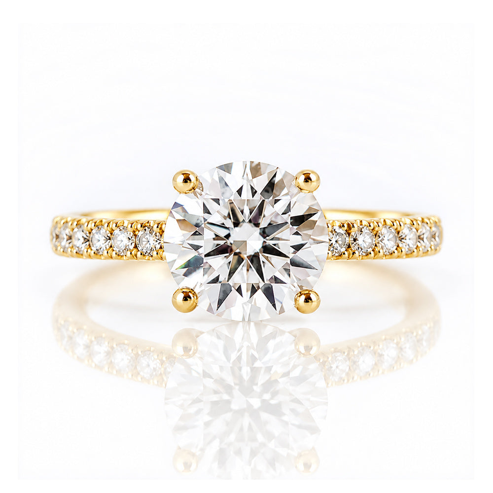 Emma, a Round cut Lab Diamond Ring - 2ct - Victoria's Jewellery