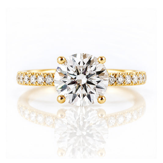 Emma, a Round cut Lab Diamond Ring - 2ct - Victoria's Jewellery