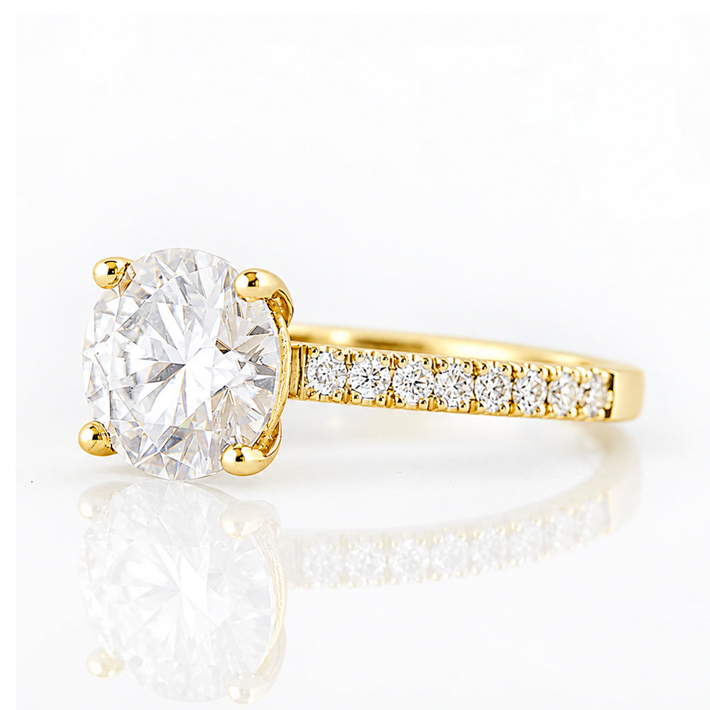 Emma, a Round cut Lab Diamond Ring - 2ct - Victoria's Jewellery