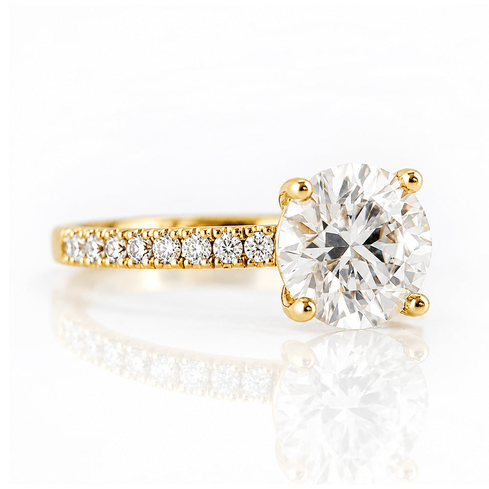 Emma, a Round cut Lab Diamond Ring - 2ct - Victoria's Jewellery