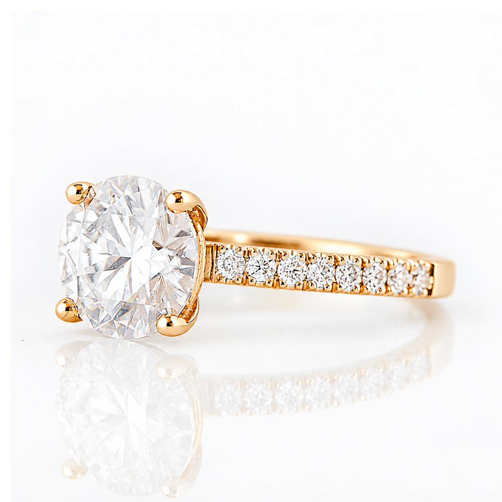 Emma, a Round cut Lab Diamond Ring - 2ct - Victoria's Jewellery