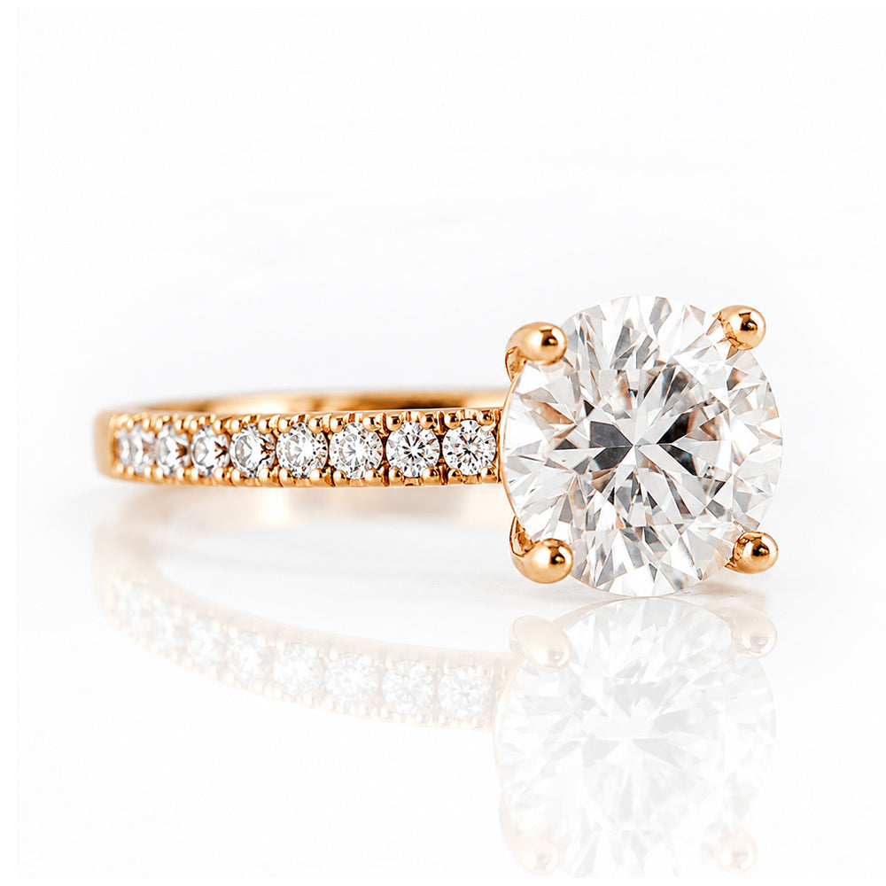 Emma, a Round cut Lab Diamond Ring - 2ct - Victoria's Jewellery