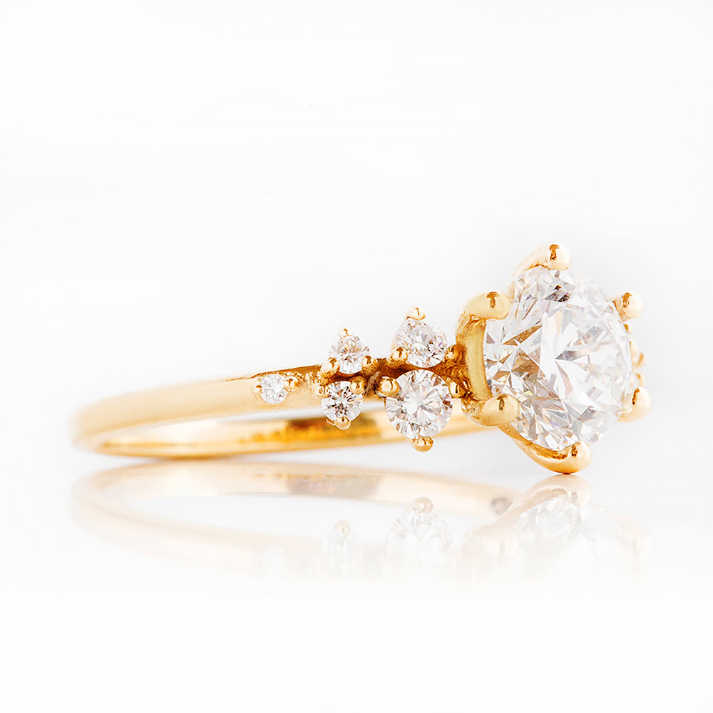 Arizona, a Round cut Lab Diamond Engagement Ring