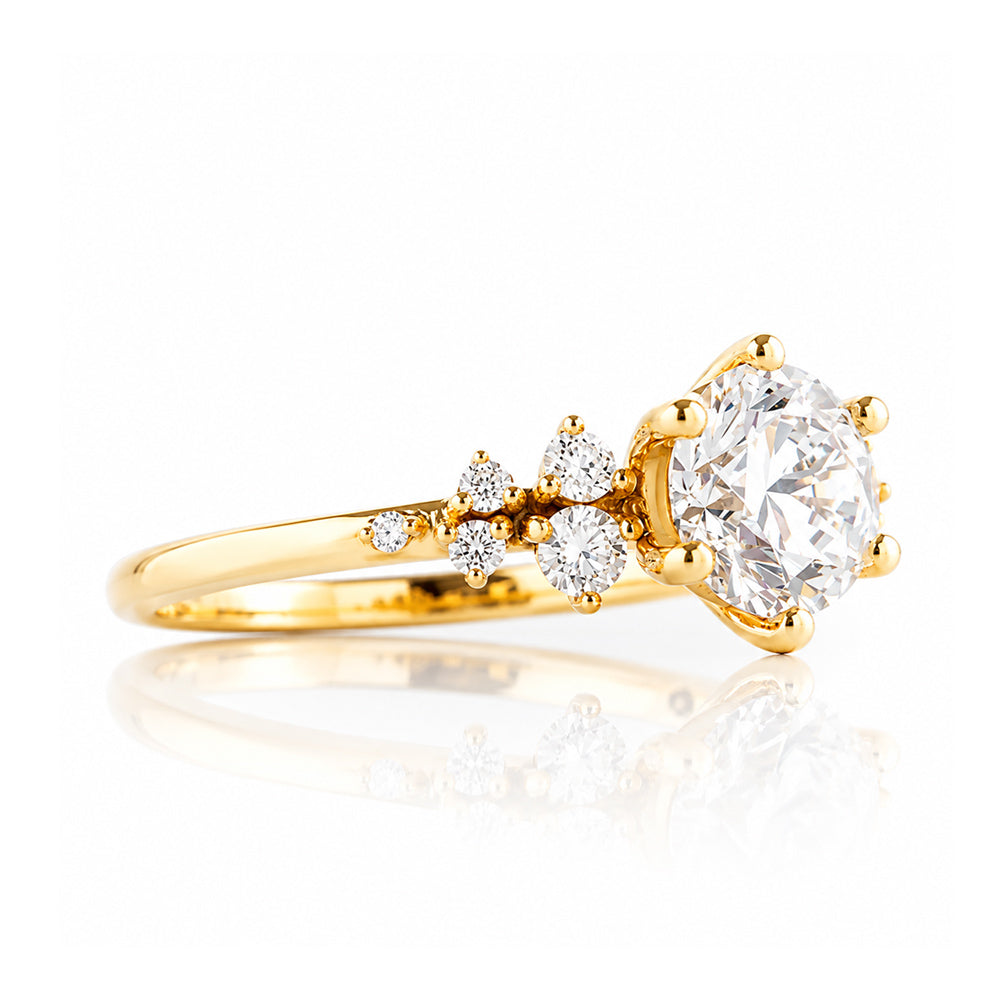 Lucia, a Round cut Lab Diamond Ring - Victoria's Jewellery