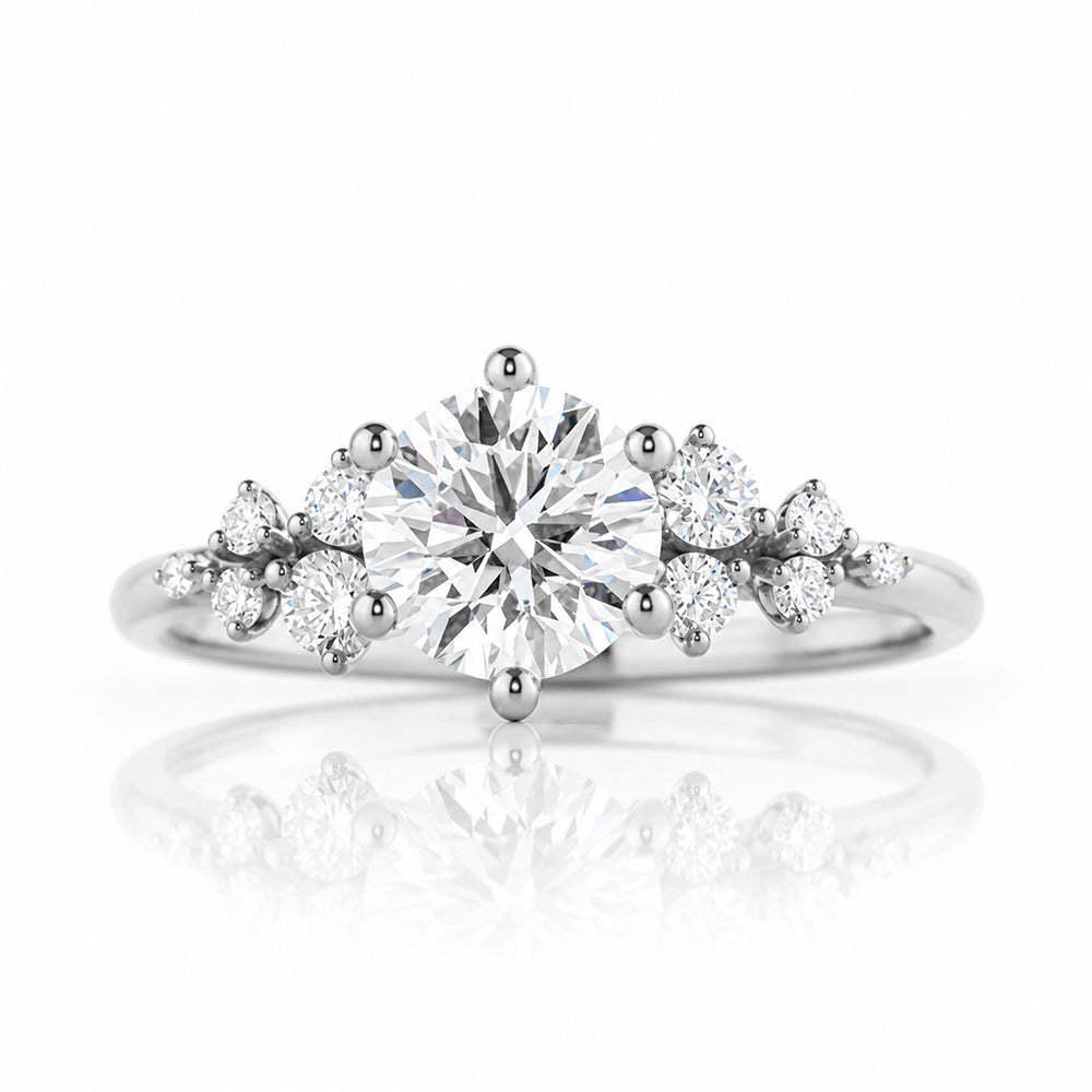 Lucia, a Round cut Lab Diamond Ring - Victoria's Jewellery