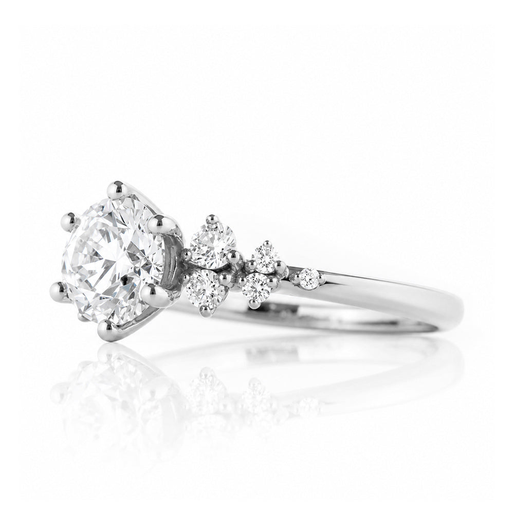 Lucia, a Round cut Lab Diamond Ring - Victoria's Jewellery