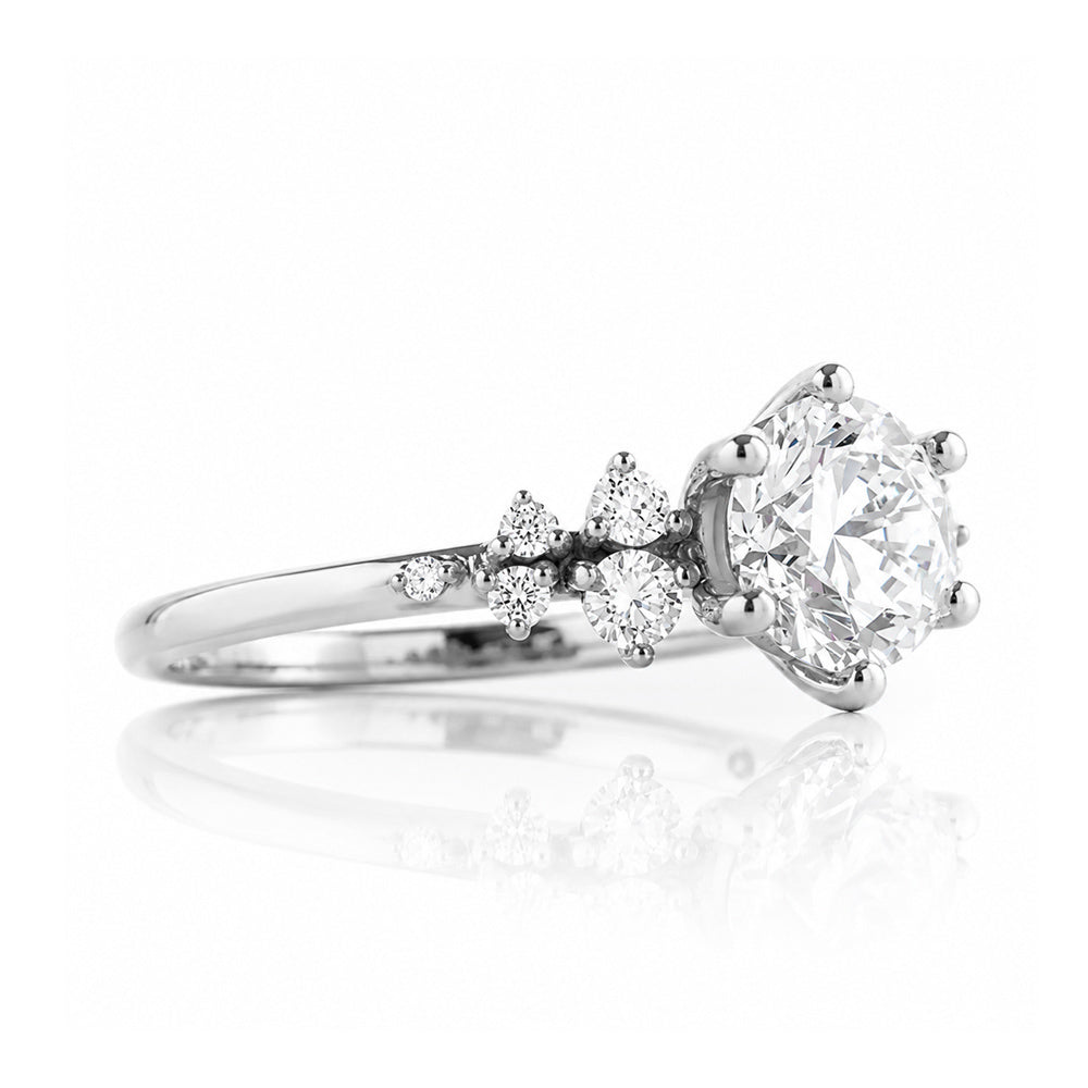 Lucia, a Round cut Lab Diamond Ring - Victoria's Jewellery