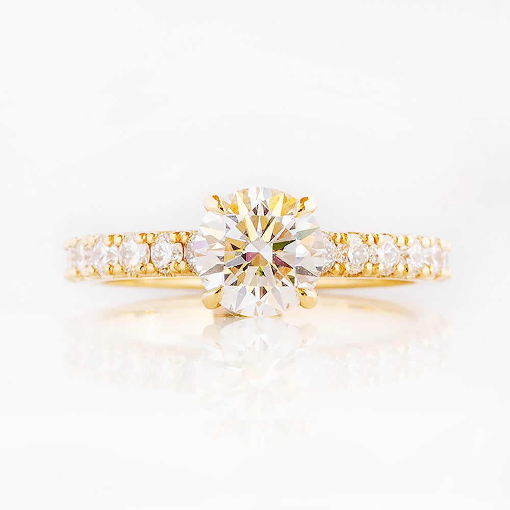 Belle, a Hidden Halo Lab Diamond Ring