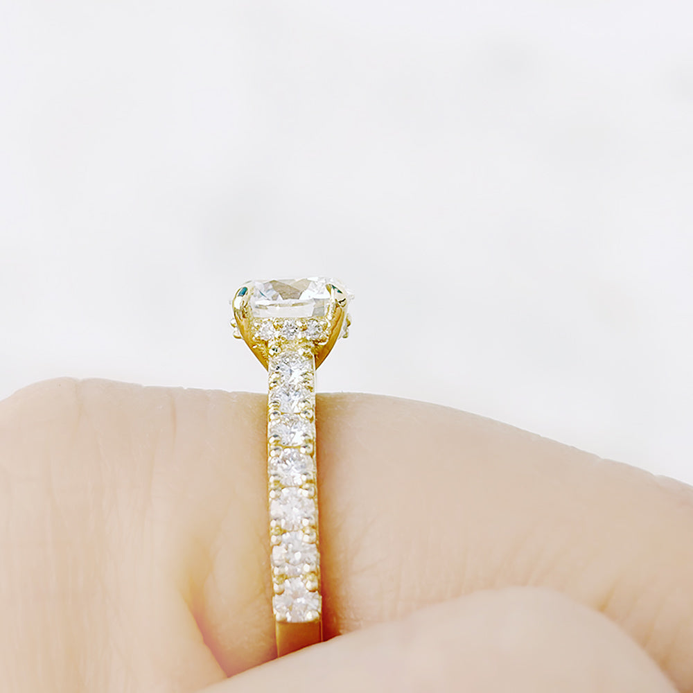 Belle, a Hidden Halo Lab Diamond Ring