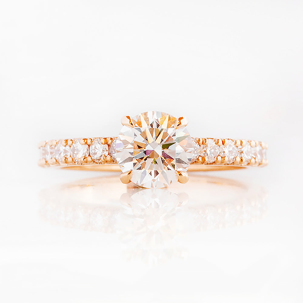 Belle, a Hidden Halo Lab Diamond Ring