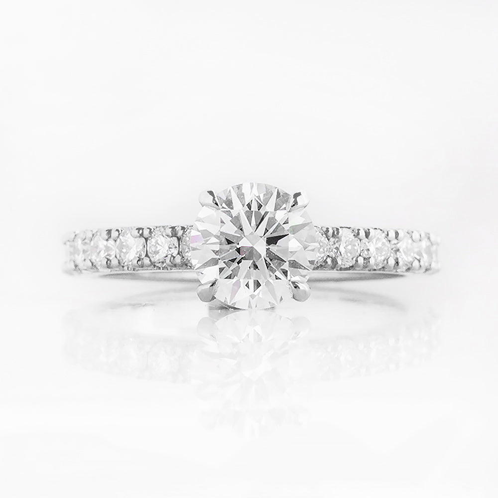 Belle, a Hidden Halo Lab Diamond Ring