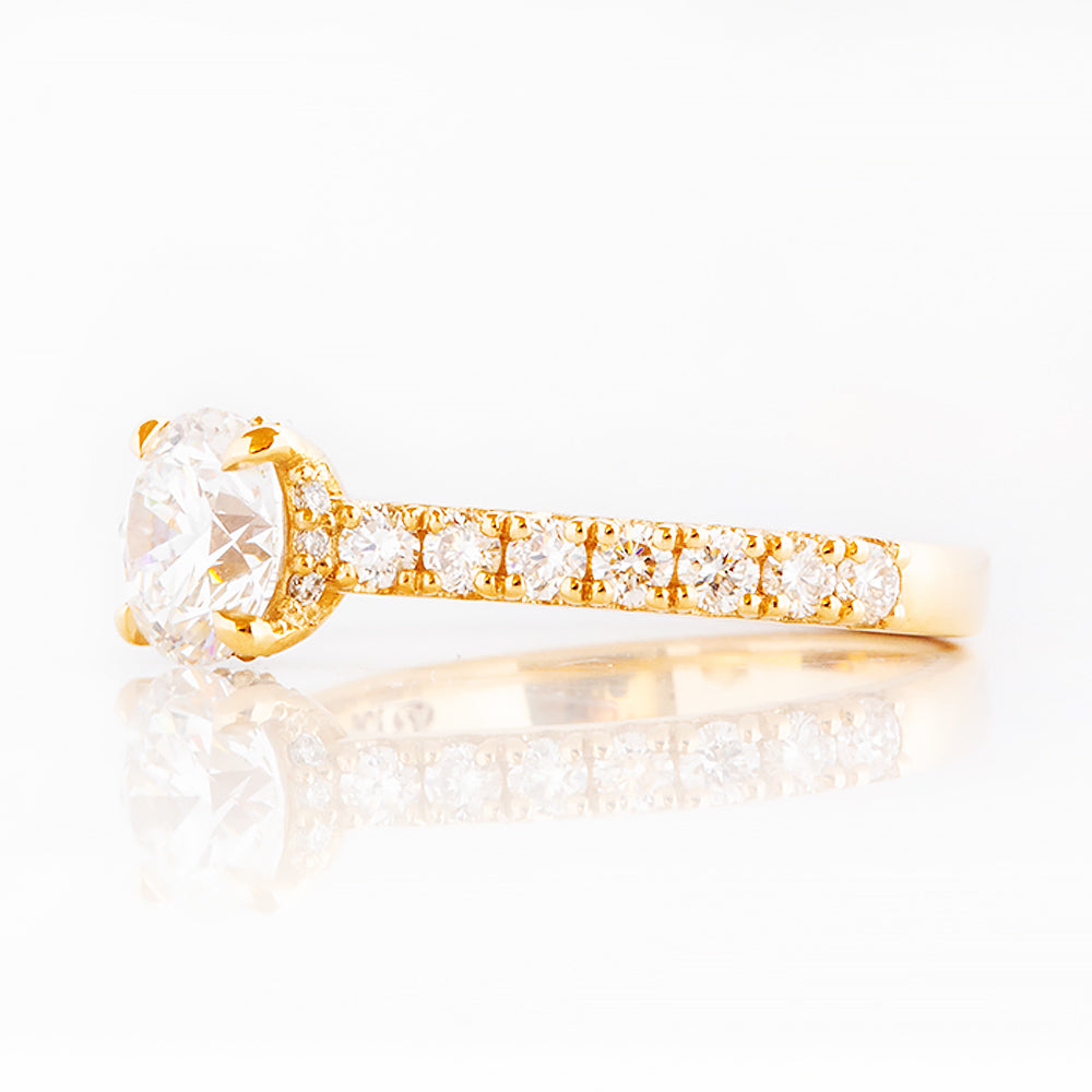 Belle, a Hidden Halo Lab Diamond Ring