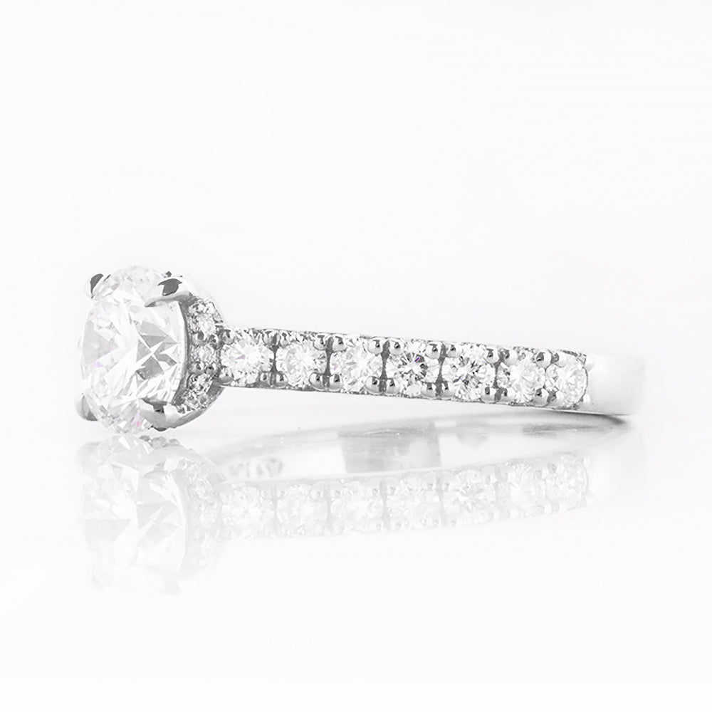 Belle, a Hidden Halo Lab Diamond Ring