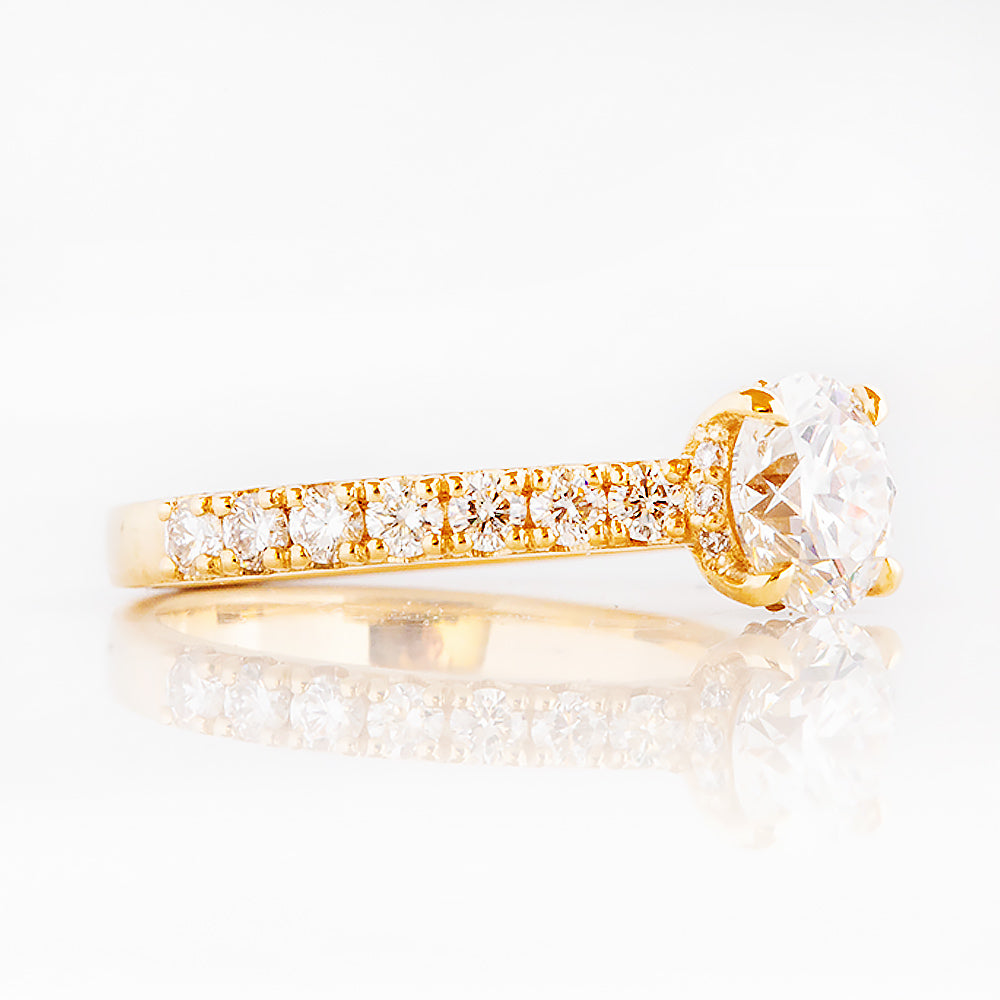 Belle, a Hidden Halo Lab Diamond Ring