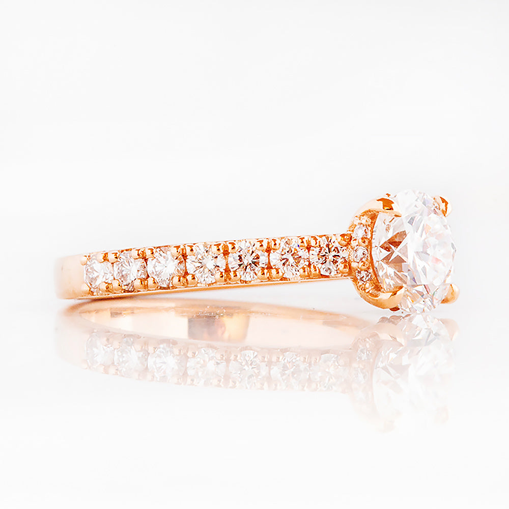Belle, a Hidden Halo Lab Diamond Ring