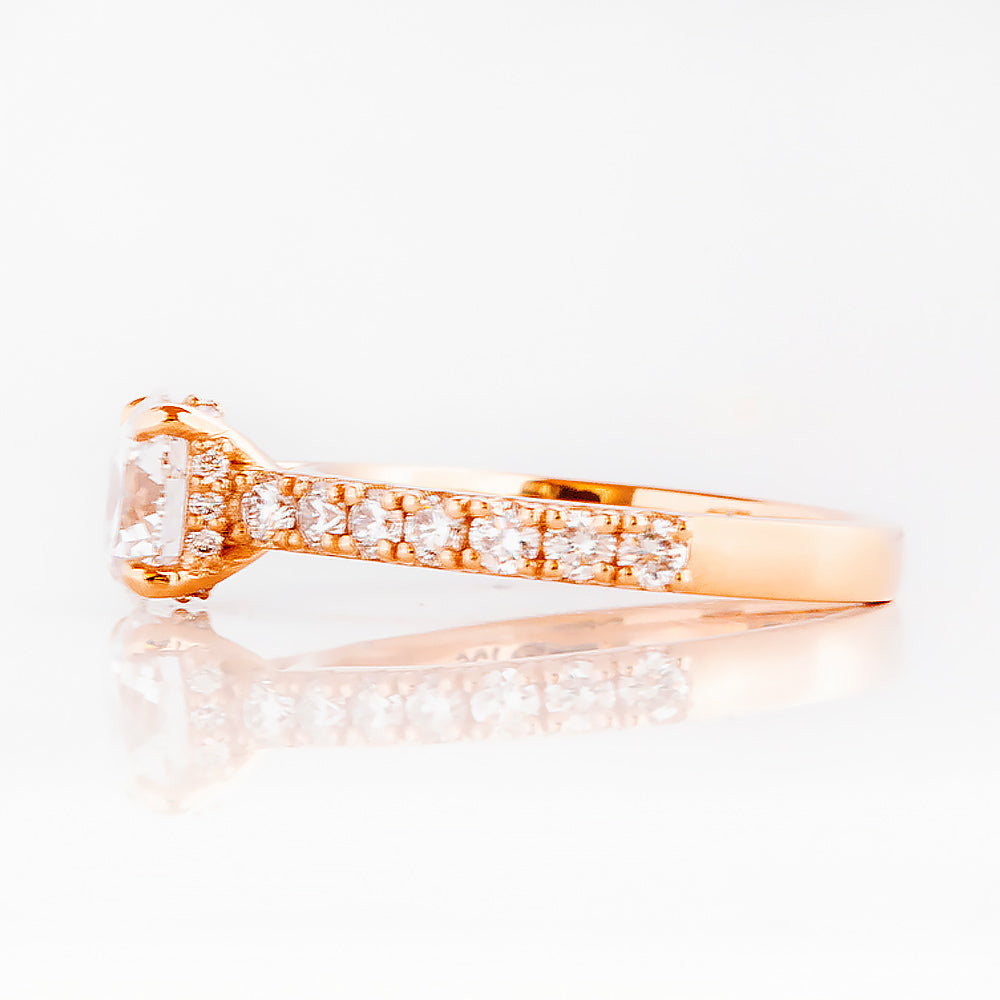 Belle, a Hidden Halo Lab Diamond Ring