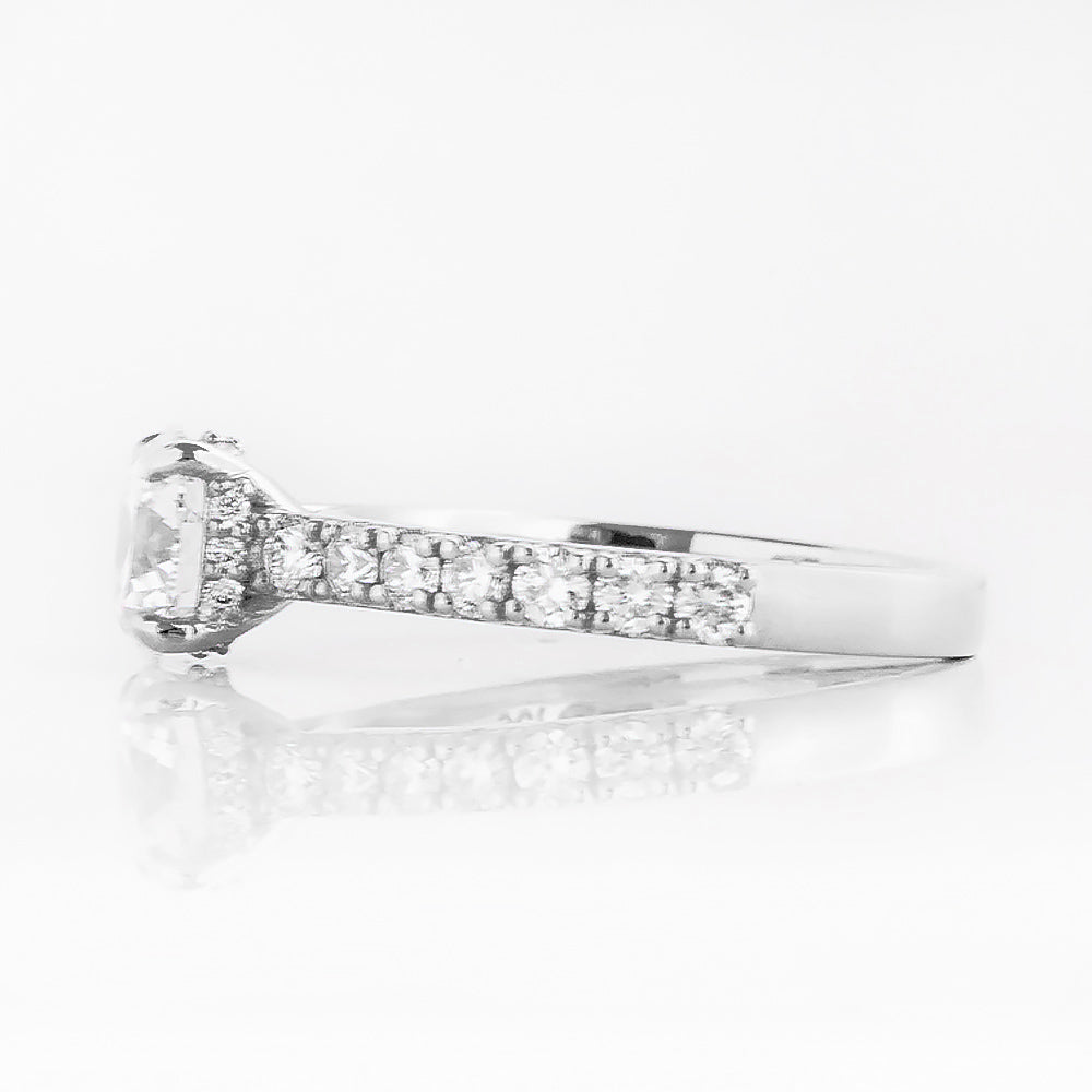 Belle, a Hidden Halo Lab Diamond Ring