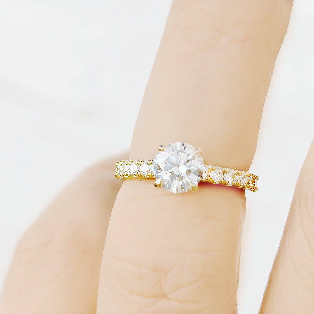 Belle, a Hidden Halo Lab Diamond Ring