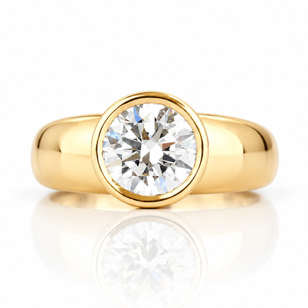 Odessa, Round Bezel set Lab Diamond Ring