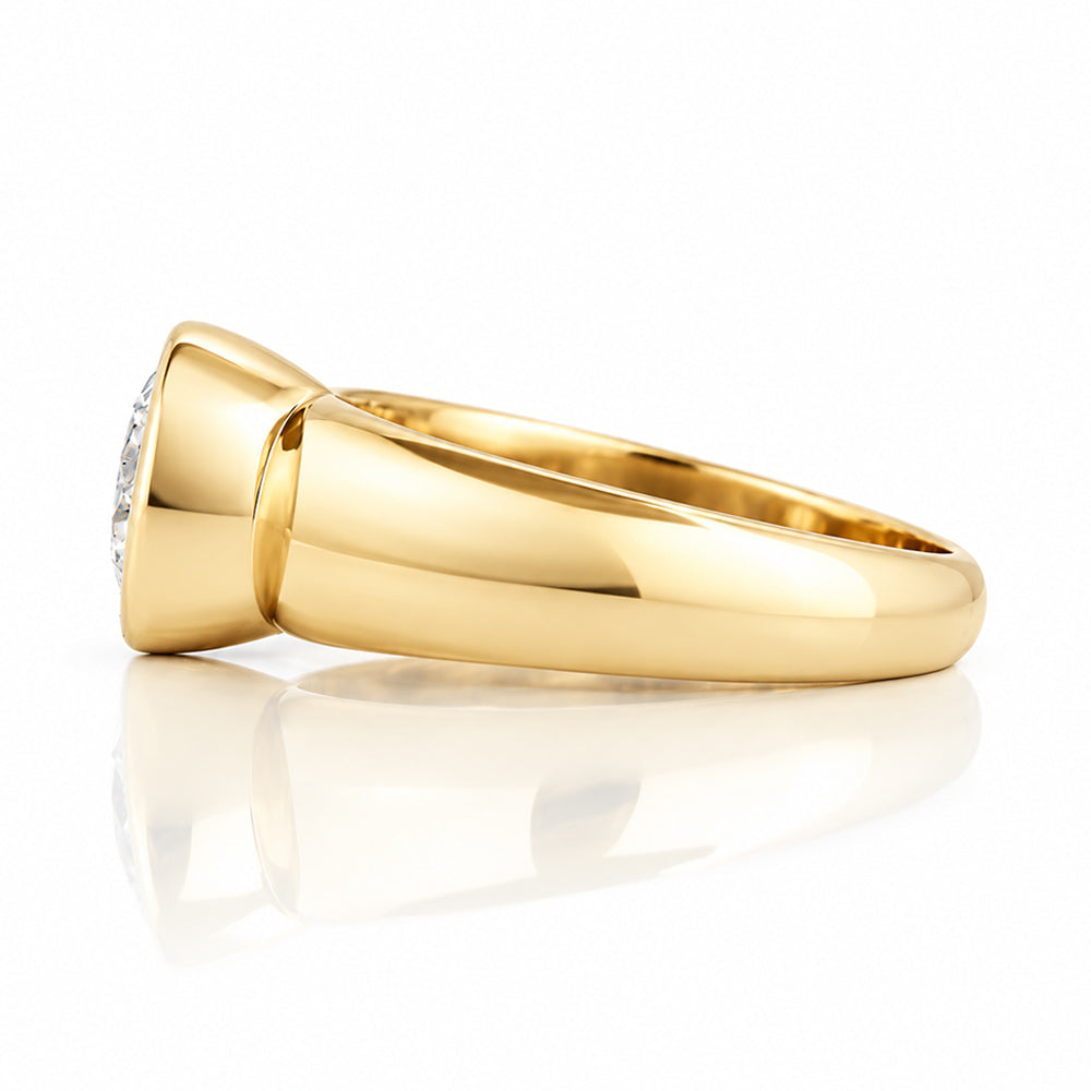 Odessa, Round Bezel set Lab Diamond Ring