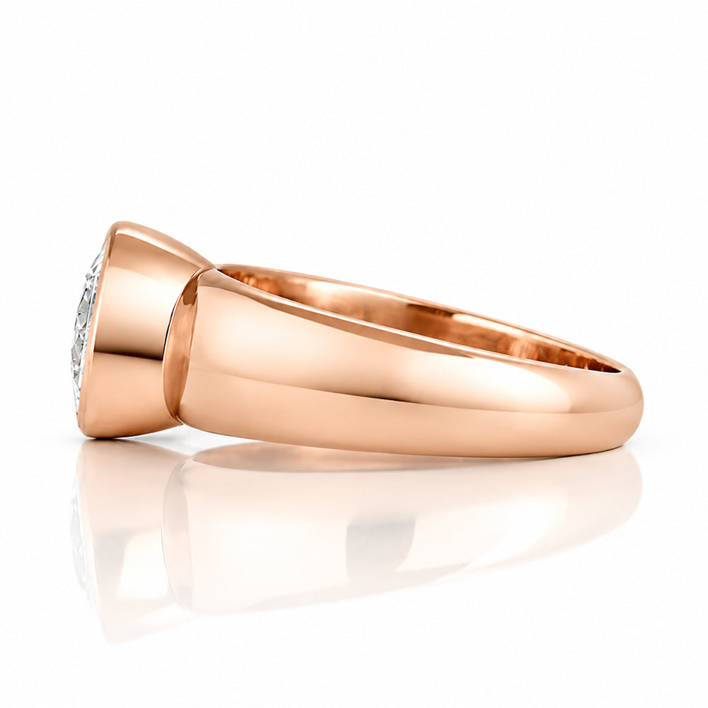 Odessa, Round Bezel set Lab Diamond Ring