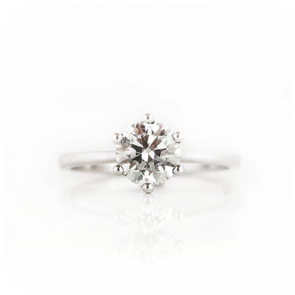 Round Brilliant cut Lab Grown Diamond Solitaire Engagement Ring - Victoria's Jewellery