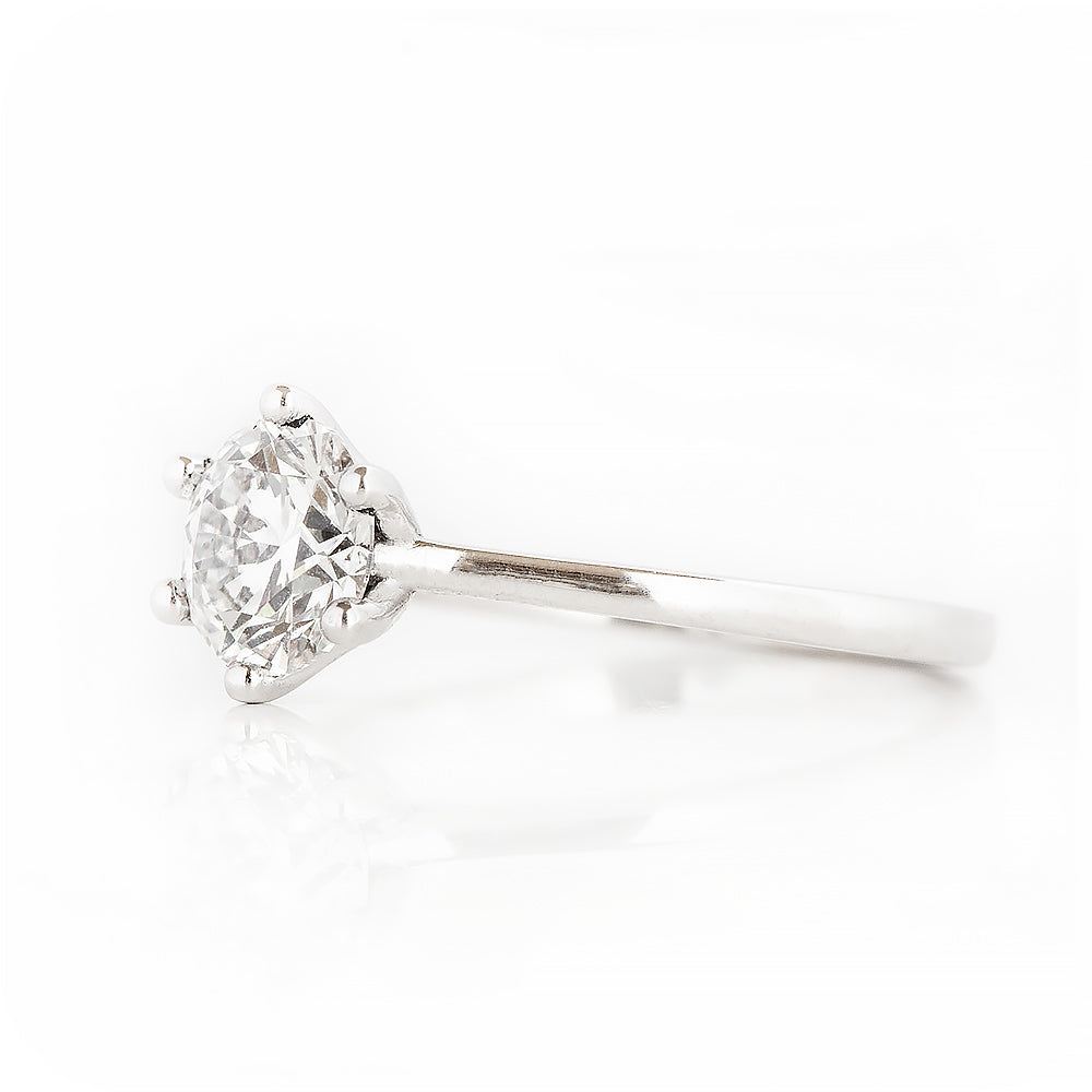 Round Brilliant cut Lab Grown Diamond Solitaire Engagement Ring - Victoria's Jewellery