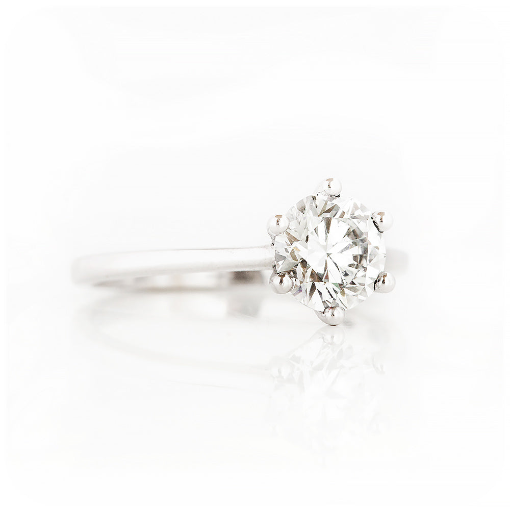 Round Brilliant cut Lab Grown Diamond Solitaire Engagement Ring - Victoria's Jewellery