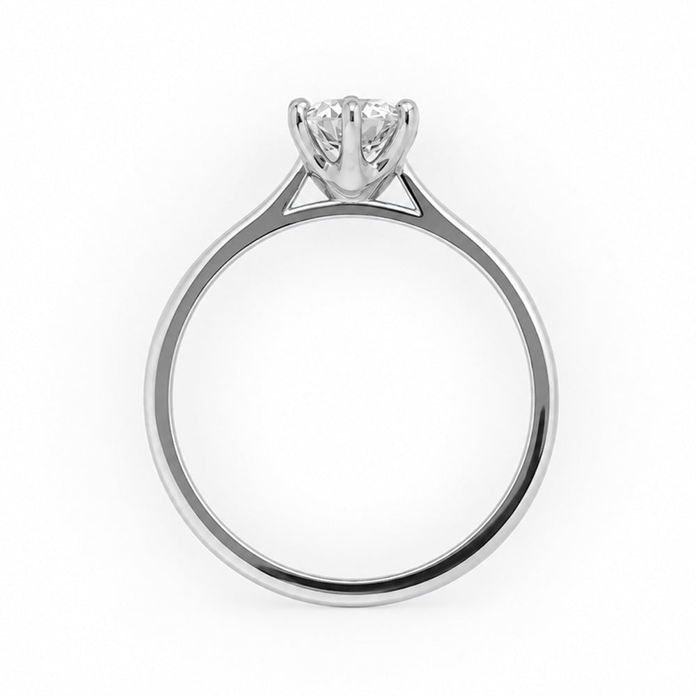 Emmy, a 6 Claw Brilliant cut Lab Diamond Ring - 0.50ct - Victoria's Jewellery