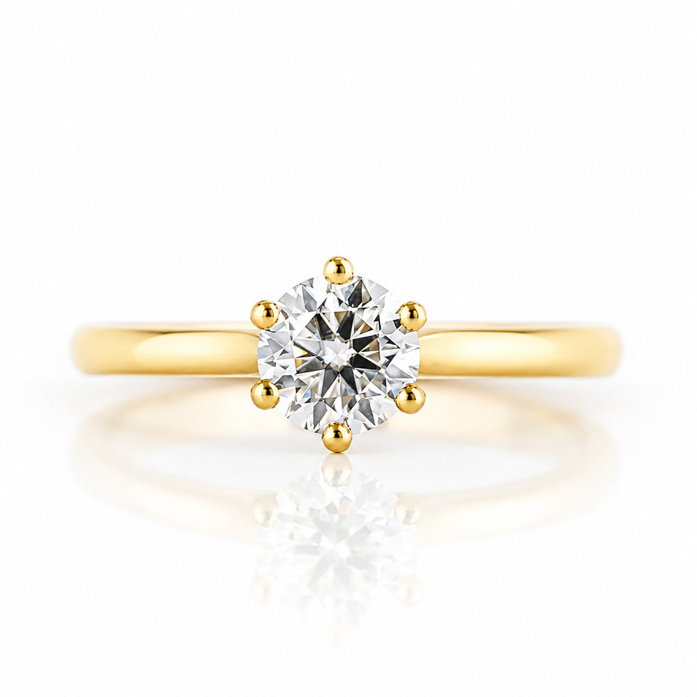 Emmy, a 6 Claw Brilliant cut Lab Diamond Ring - 0.50ct - Victoria's Jewellery