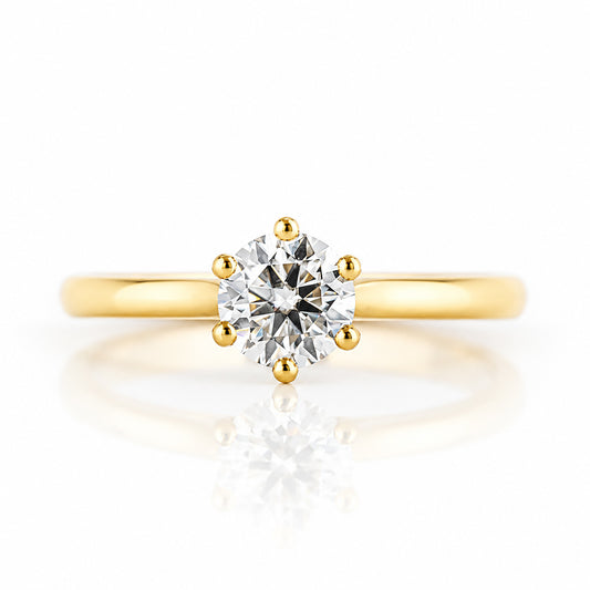 Emmy, a 6 Claw Brilliant cut Lab Diamond Ring - 0.50ct - Victoria's Jewellery