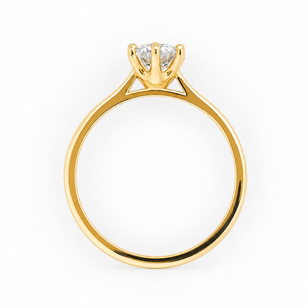 Emmy, a 6 Claw Brilliant cut Lab Diamond Ring - 0.50ct - Victoria's Jewellery