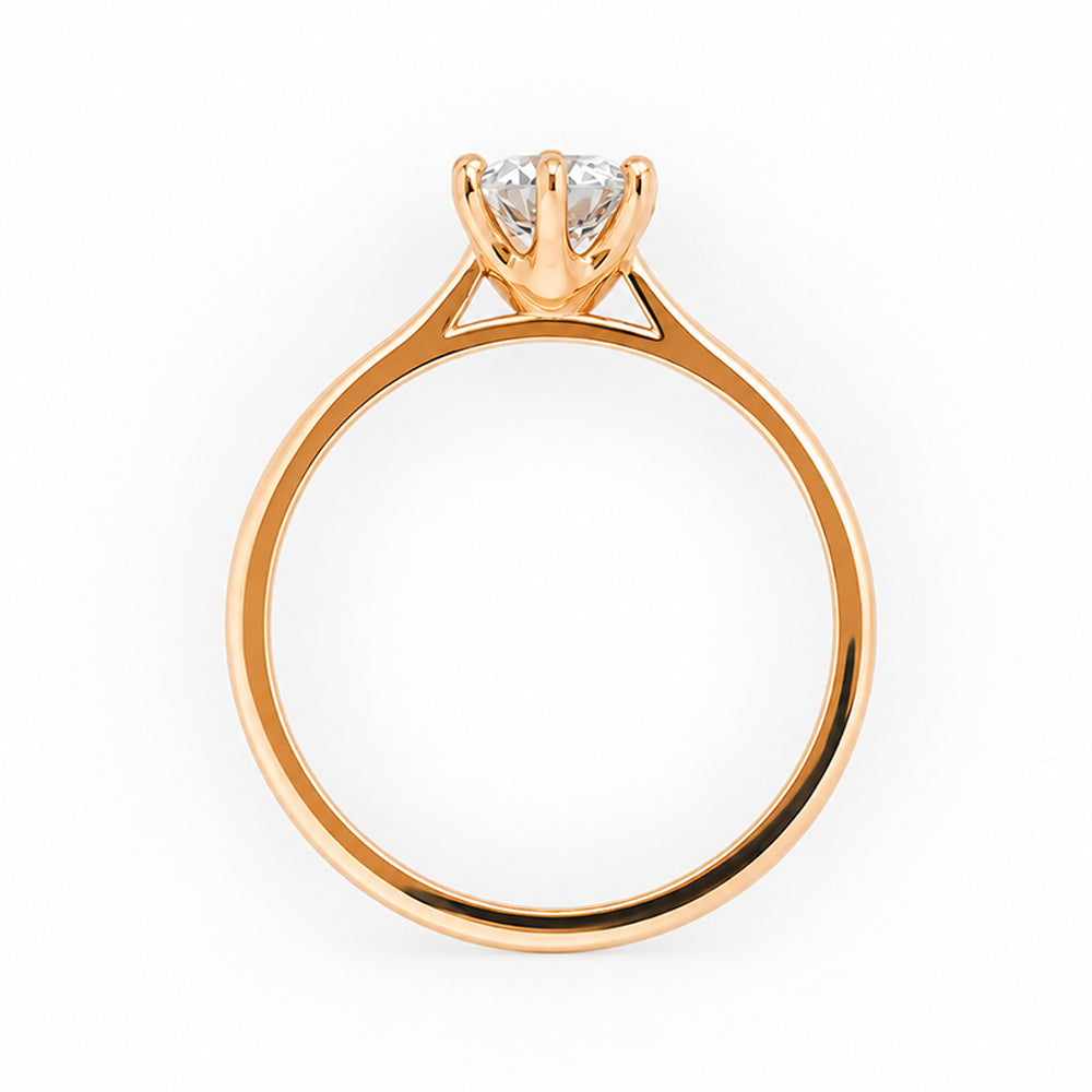 Emmy, a 6 Claw Brilliant cut Lab Diamond Ring - 0.50ct - Victoria's Jewellery