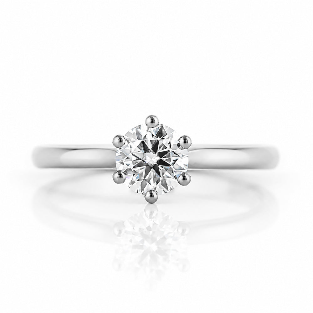 Emmy, a 6 Claw Brilliant cut Lab Diamond Ring - 0.50ct - Victoria's Jewellery