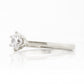 Round cut Diamond Solitaire Engagement Ring in White Gold - Victoria's Jewellery