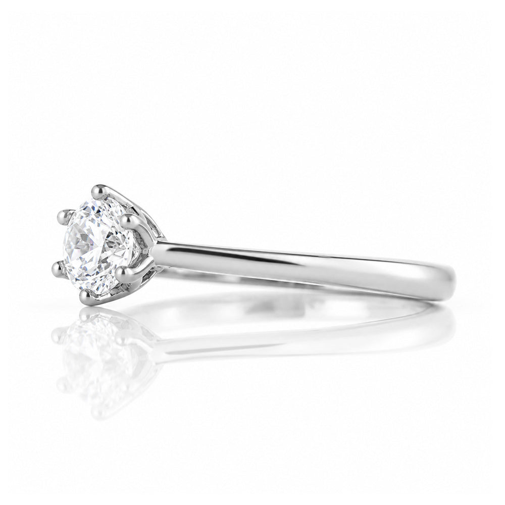 Tulip, a Round cut Lab Diamond Engagement Ring - Victoria's Jewellery