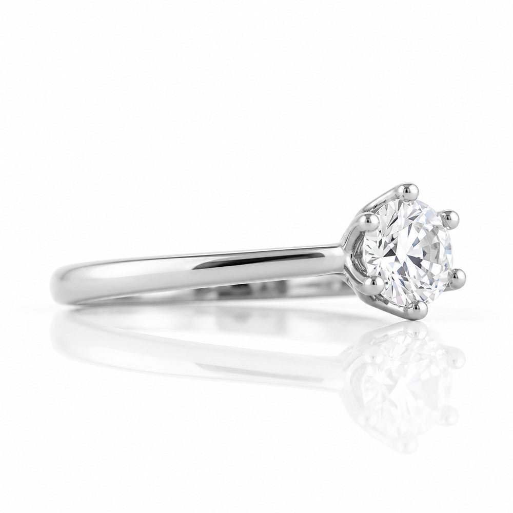 Tulip, a Round cut Lab Diamond Engagement Ring - Victoria's Jewellery